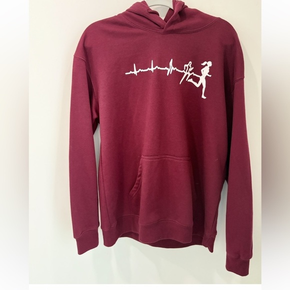 Outrun the Dark top burgundy 
Size: large Women Tops Sweatshirts & Hoodies - Picture 2 of 12
